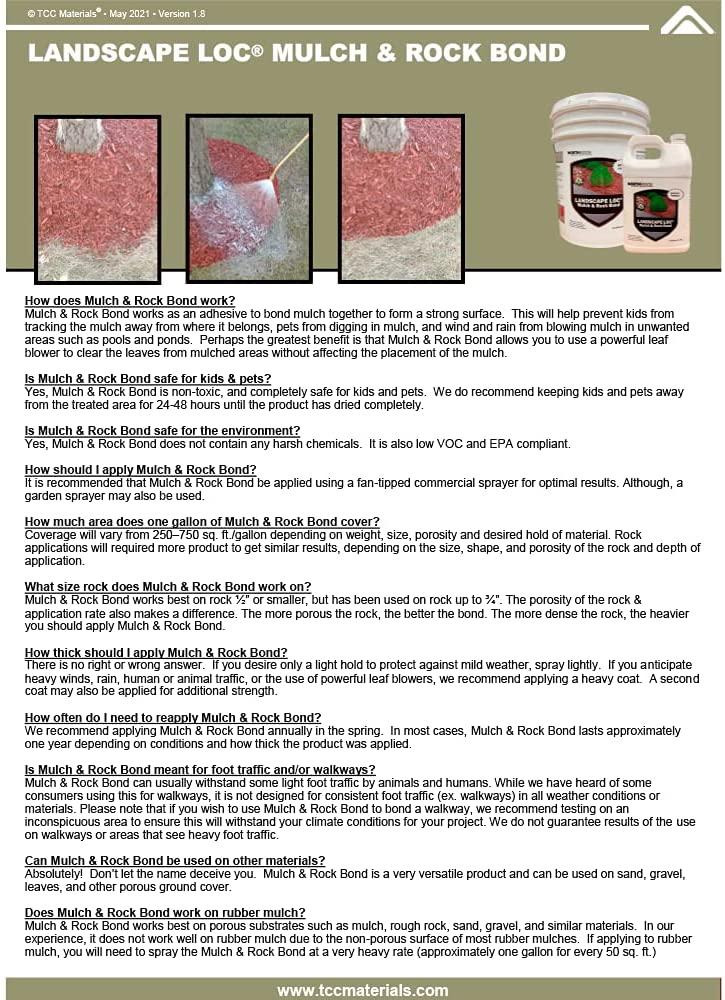 landscape loc mulch &amp; rock bond - 5 gallon