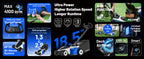 Electric Lawn Mower, Self-propelled Lawn Mower Cordless 40V(2x20V) 18.5" Brushless Mower with Electric Cutting Height Adjustment, Higher Rotation Speed, 2 x 4.0Ah Battery and Rapid CharIncluded