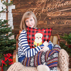 Christmas Pillows 18 x 18 inch 4 Piece Set Holiday Decoration Winter Decoration Green and red Buffalo Plaid Rustic Linen Printed Christmas Sofa Decorative Pillowcase