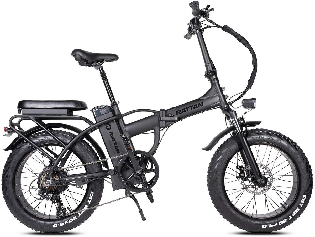 Rattan 48V 500W/750W Electric Bike for Adults Folding Bikes Fat Tire Bikes 13AH Removable Lithium-ion Battery E-Bikes 7 Speed Shifter Electric Bicycle