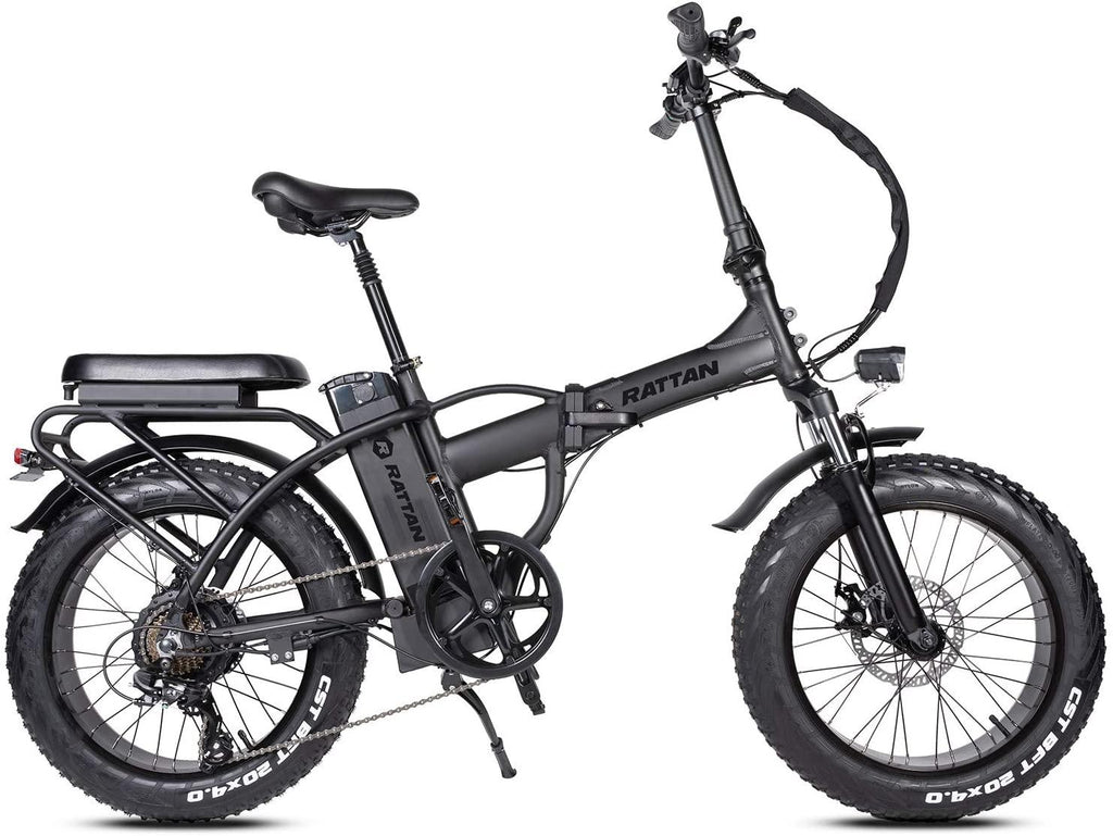 Rattan 48V 500W/750W Electric Bike for Adults Folding Bikes Fat Tire Bikes 13AH Removable Lithium-ion Battery E-Bikes 7 Speed Shifter Electric Bicycle