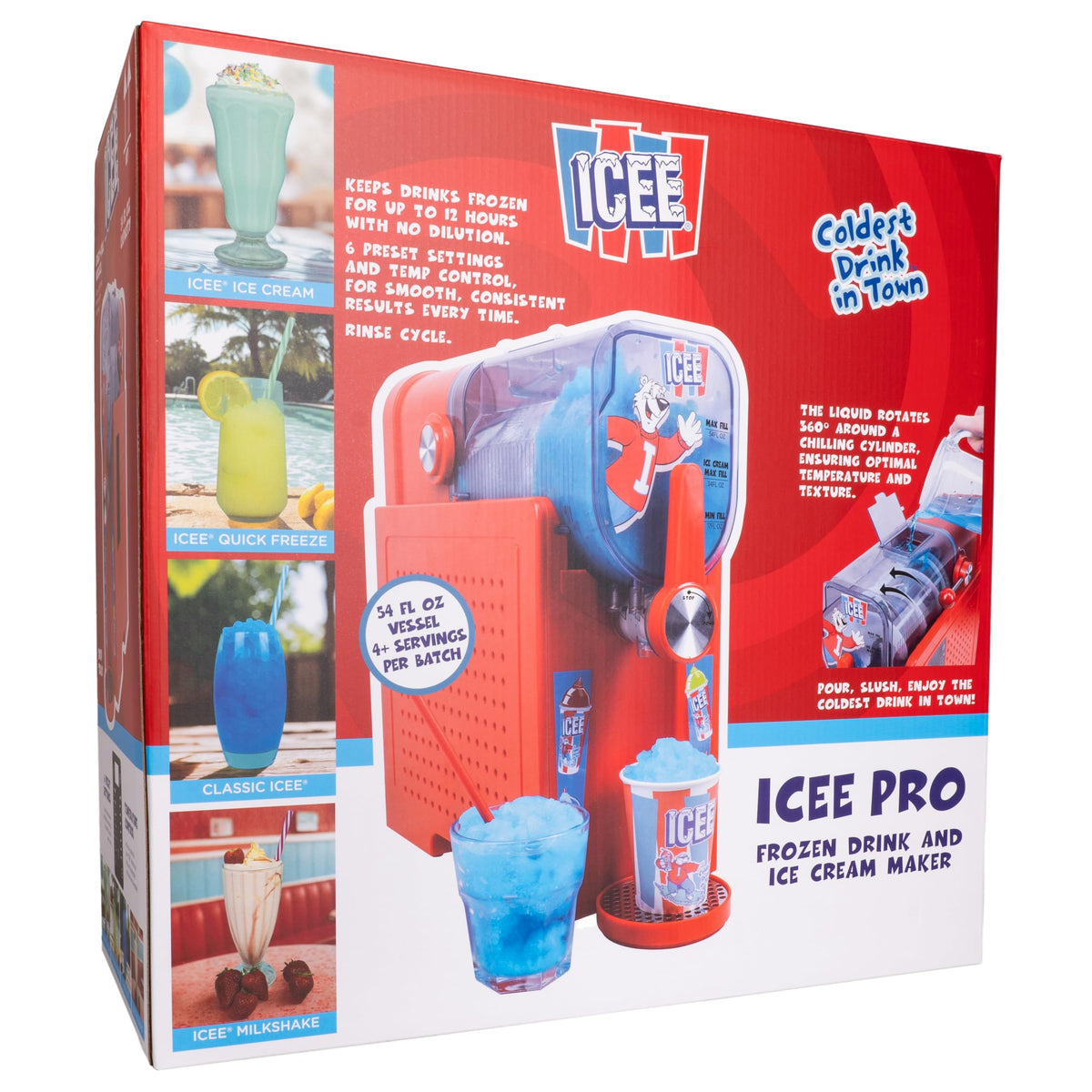ICEE Pro Slushie Machine – No Ice Needed Frozen Drink, Frappe, Milkshake & Ice Cream Maker | Home Slushy Machine, Countertop Frozen Drink Machine. Officially Licensed ICEE Merchandise.