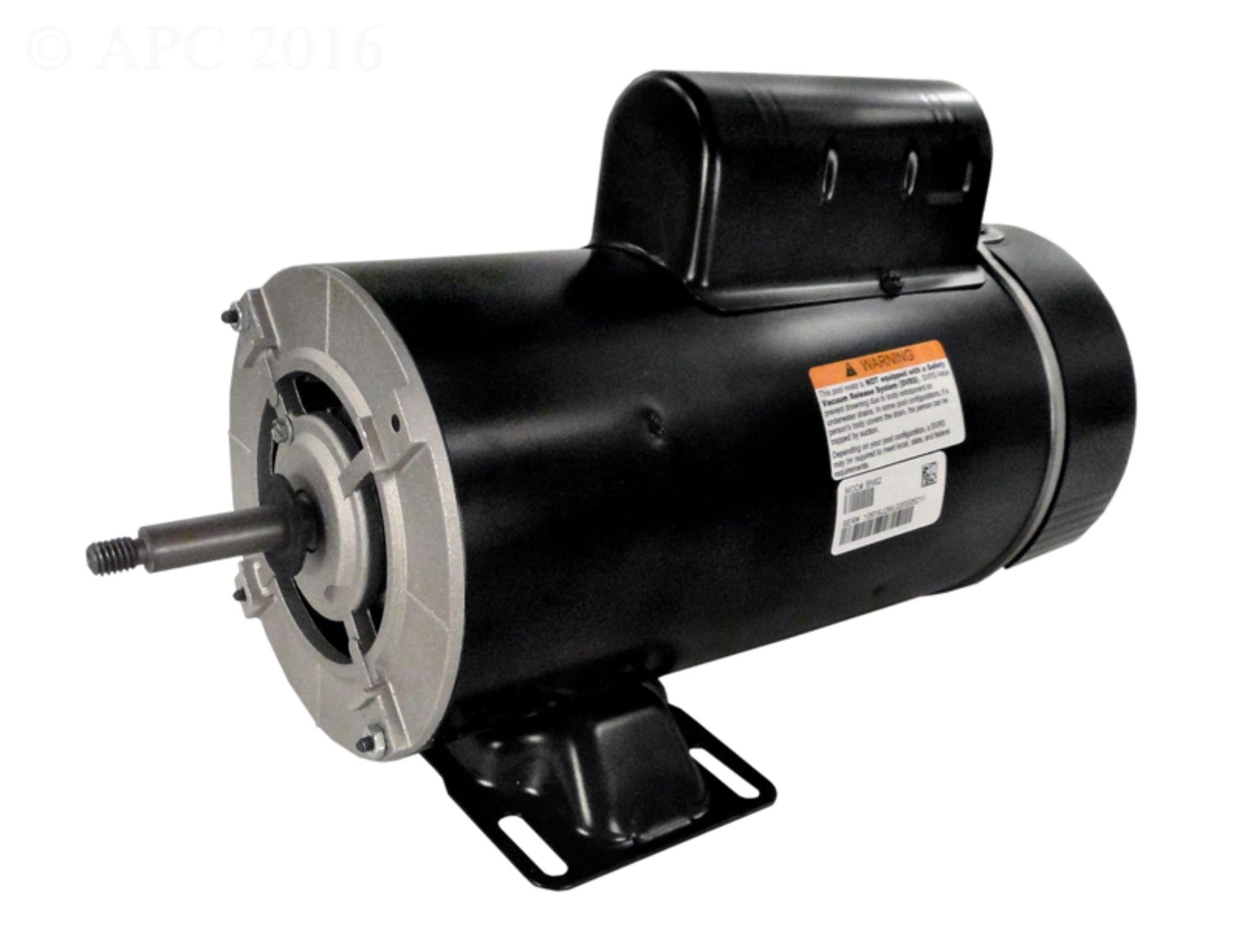 3 hp black thru-bolt dual speed round flange pool motor