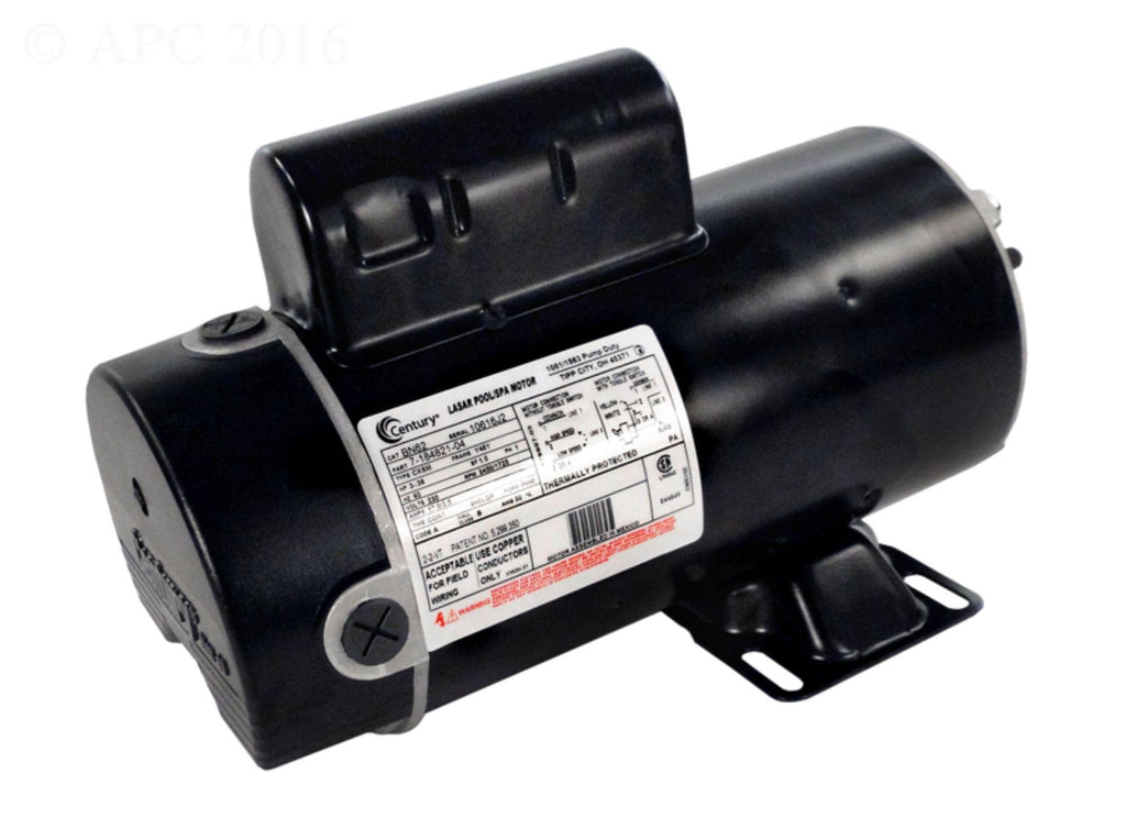3 hp black thru-bolt dual speed round flange pool motor