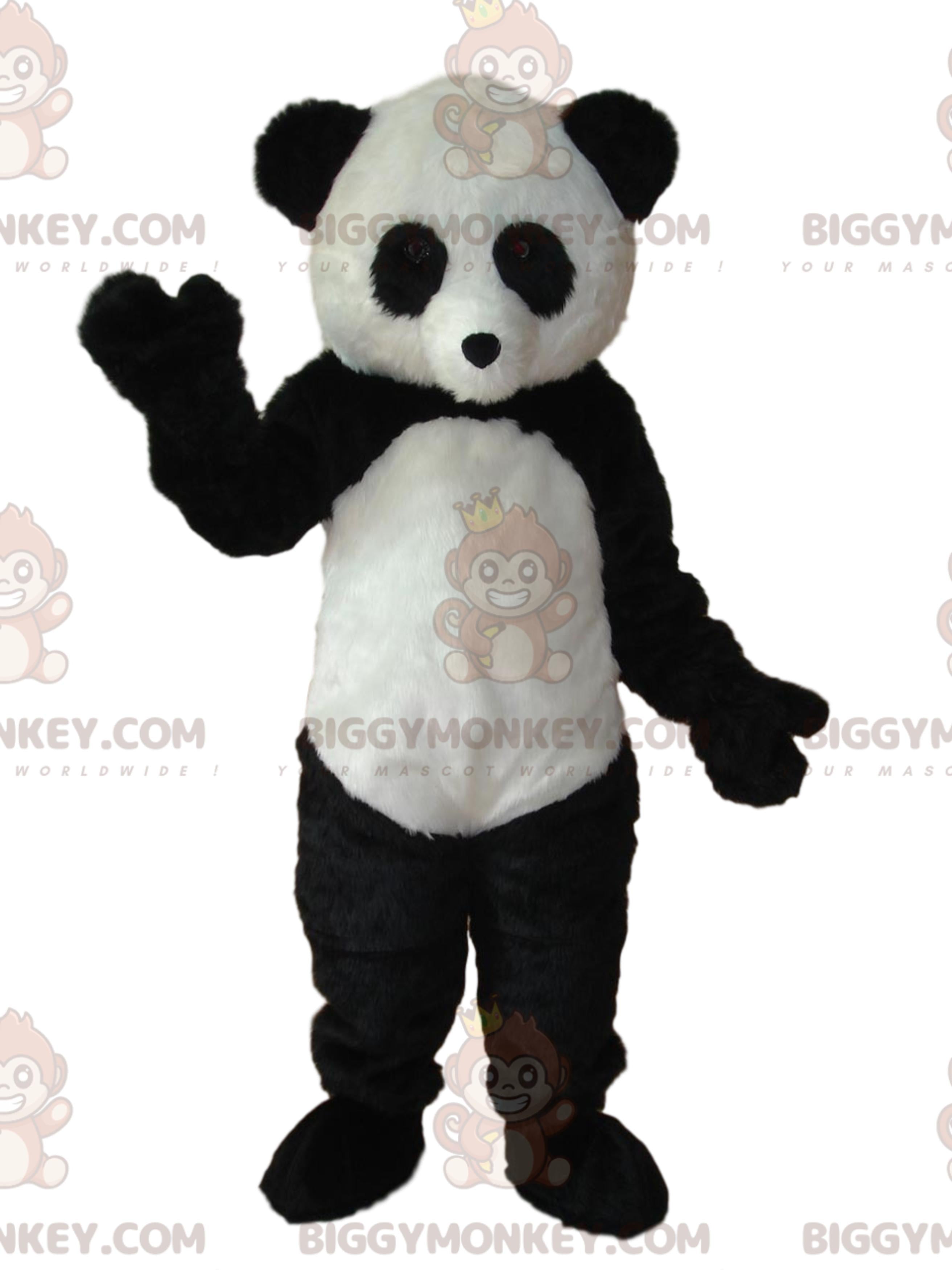 Black and White Panda BIGGYMONKEYMascot Costume. panda costume