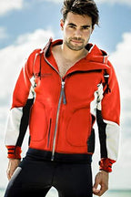 Platinum Sun Unisex PRO Neoprene Jacket Wetsuit Hoodie - Waterproof Wind Sailing Fishing Surf Jackets for Men and Women (Red, L)