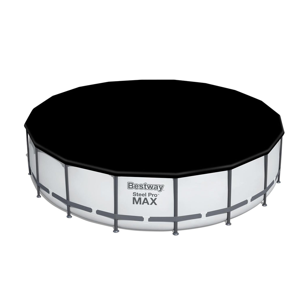 18ft x 48in Steel Pro Round Frame Above Ground Pool Set with Skimmer