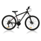 PEXMOR 27.5" Mountain Bike, 27 Speed Outdoor Cycling Road Bike, with Aluminum Alloy Frame, Black/Red