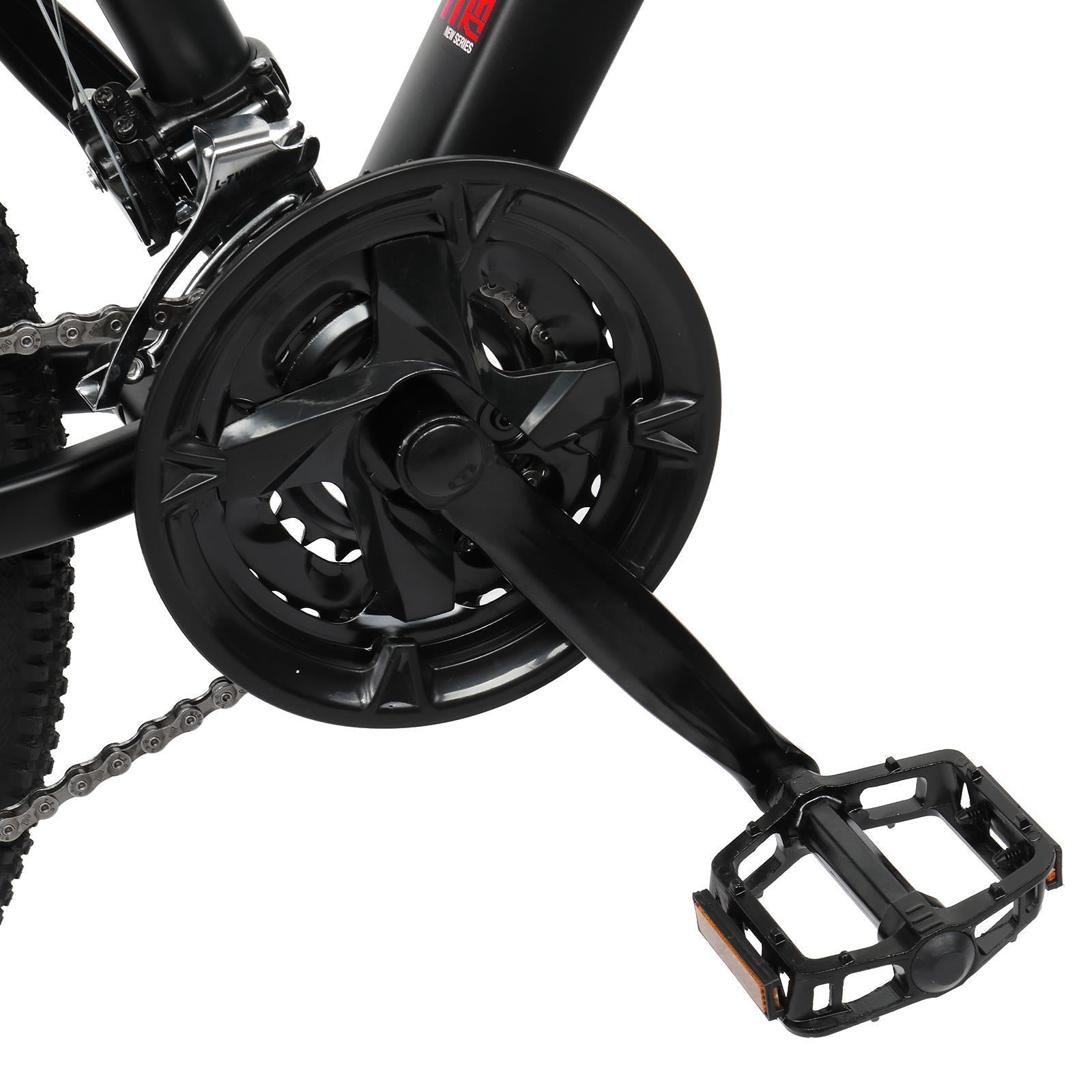 PEXMOR 27.5" Mountain Bike, 27 Speed Outdoor Cycling Road Bike, with Aluminum Alloy Frame, Black/Red