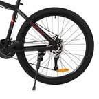 PEXMOR 27.5" Mountain Bike, 27 Speed Outdoor Cycling Road Bike, with Aluminum Alloy Frame, Black/Red