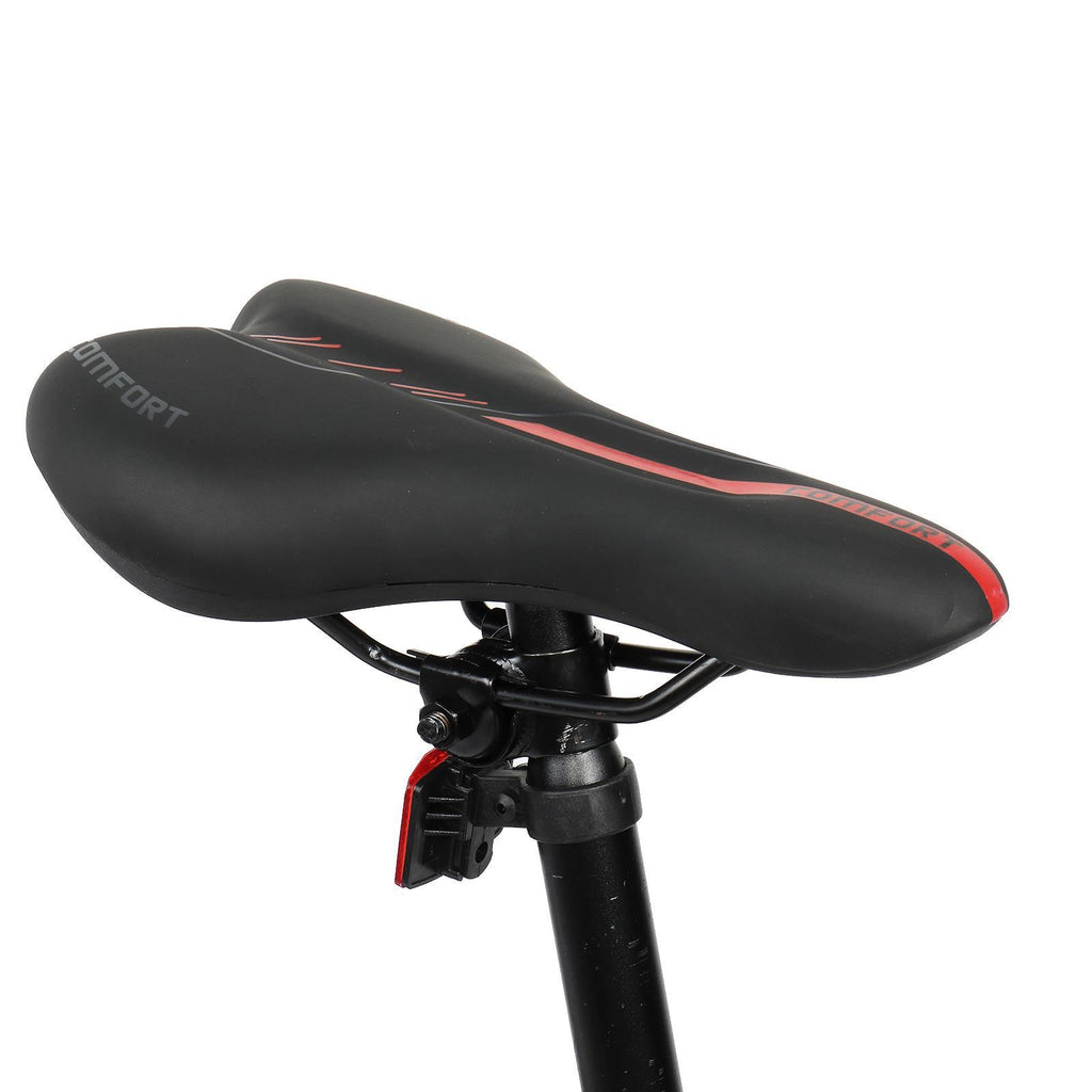 PEXMOR 27.5" Mountain Bike, 27 Speed Outdoor Cycling Road Bike, with Aluminum Alloy Frame, Black/Red