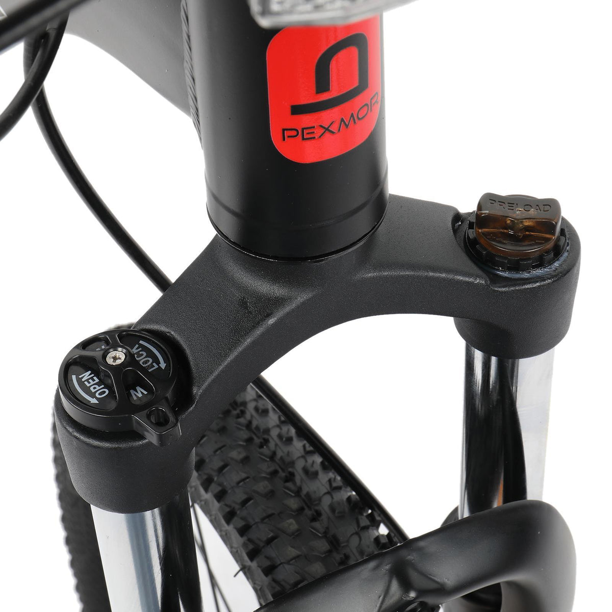 PEXMOR 27.5" Mountain Bike, 27 Speed Outdoor Cycling Road Bike, with Aluminum Alloy Frame, Black/Red