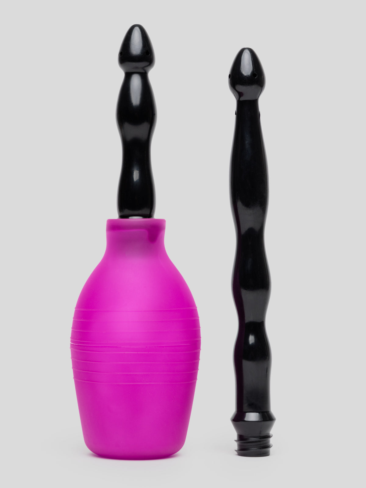 Cloud 9 Novelties Deluxe Enema Douche with Soft Nozzle Tip & Extended Reach Tip, Purple