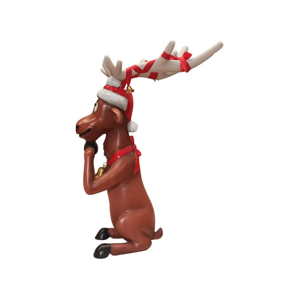 Funny Reindeer Begging Christmas Decor 3FT - Funny Reindeer Begging Statue
