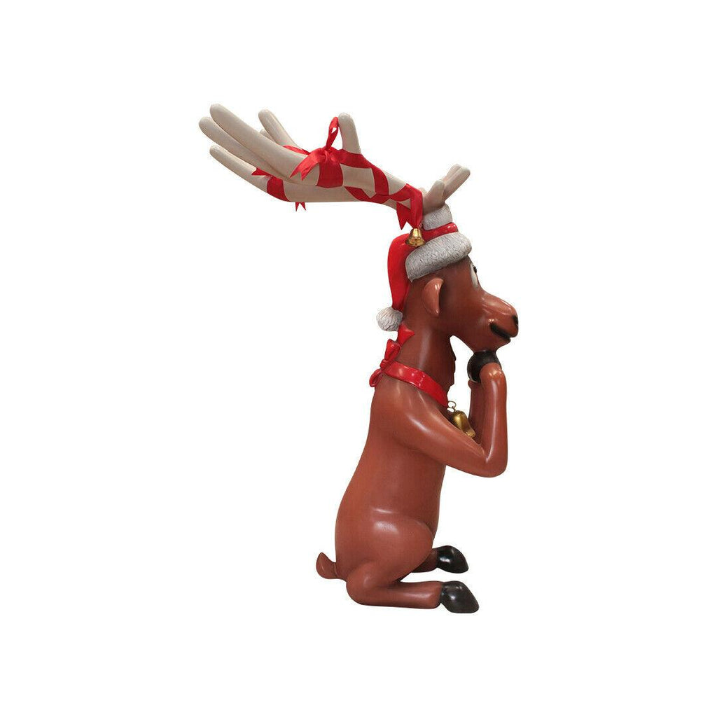 Funny Reindeer Begging Christmas Decor 3FT - Funny Reindeer Begging Statue