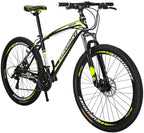 Eurobike Mountain Bike 21 Speed 27.5 Inch Wheels Shock Absorption Front Fork Dual Disc Brakes for Mens Bicycle