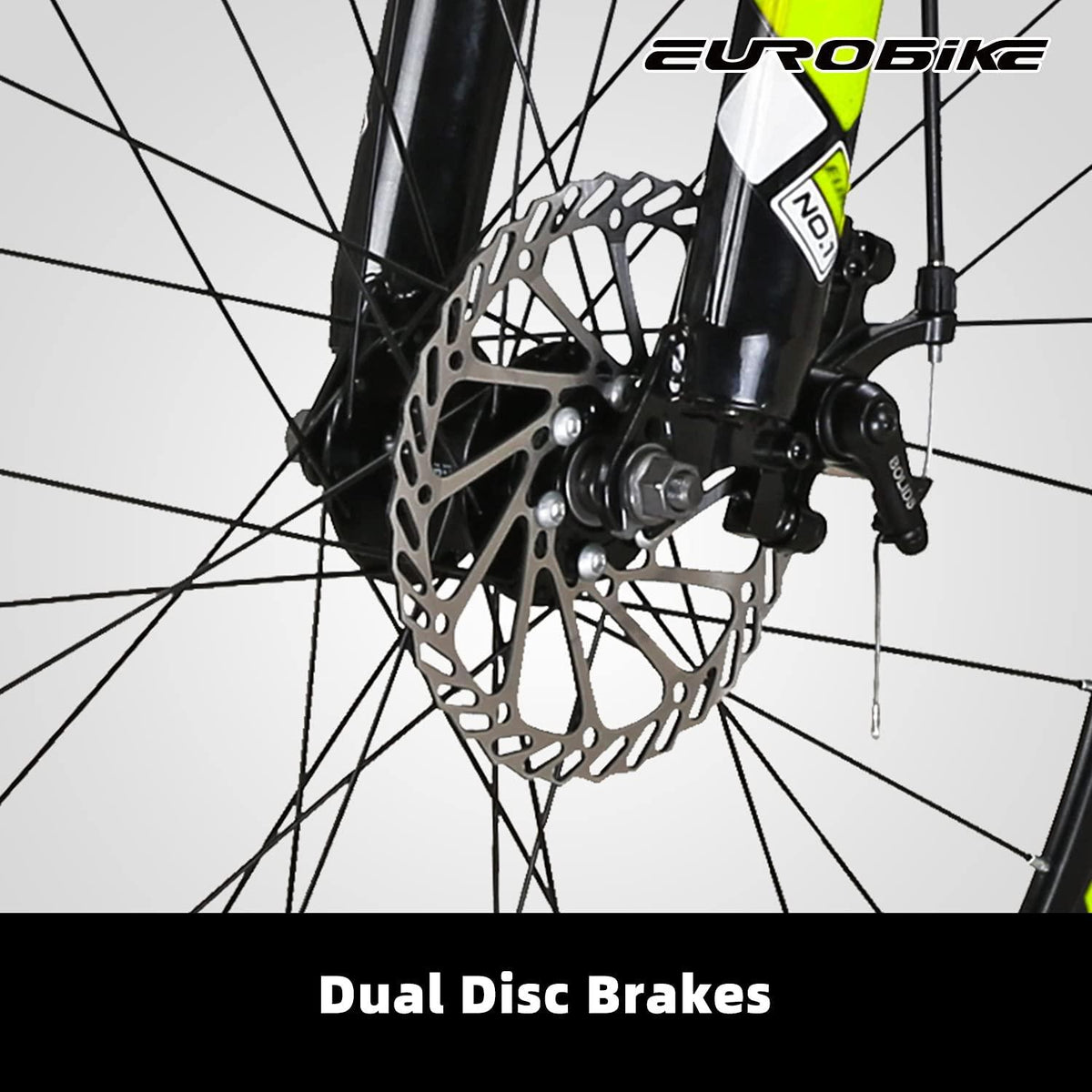 Eurobike Mountain Bike 21 Speed 27.5 Inch Wheels Shock Absorption Front Fork Dual Disc Brakes for Mens Bicycle