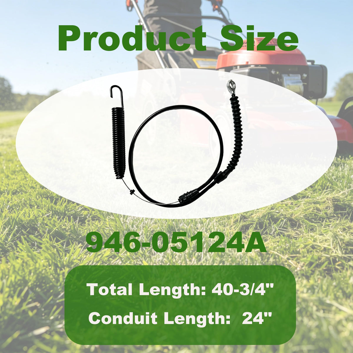 946-05124A Blade Engagement Cable for MTD Troy-Bilt  Riding Lawn Mower Deck Engagement Cable Replacement 32" Cable Replaces 746-05124A 746-05124 Fits Pony Bronco LT4200 T1000 T1100 TB42 TB46