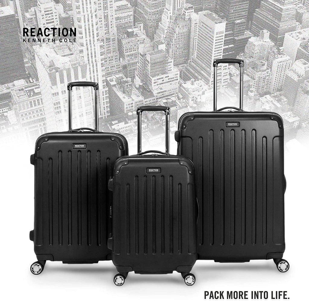 Renegade 20” Carry-On Luggage Lightweight Hardside Expandable 8-Wheel Spinner Travel Cabin Suitcase, Black, inch