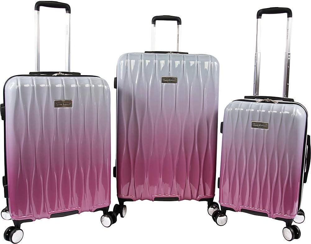 Women's Lindsay 3-Piece Hardside Spinner Luggage Set, Silver Fuchsia, One Size