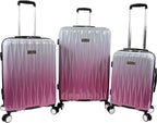 Women's Lindsay 3-Piece Hardside Spinner Luggage Set, Silver Fuchsia, One Size