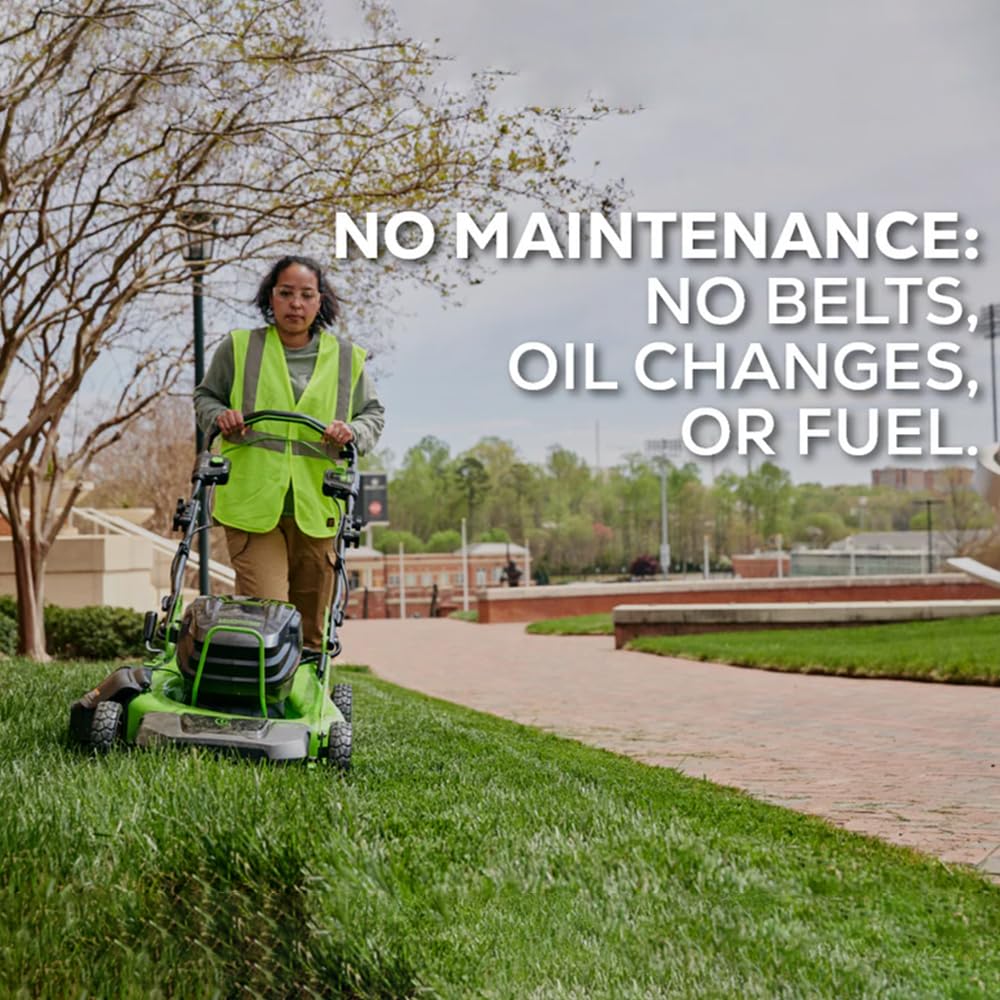82V 21" Self-Propelled Lawn Mower, 8.0Ah Battery + Dual Port Charger