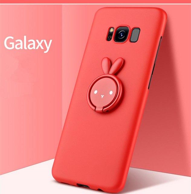 Phone Accessories - Cute Rabbit Magnetic Ring Stand Case For Samsung Galaxy S9 S8 Plus Note 8 9