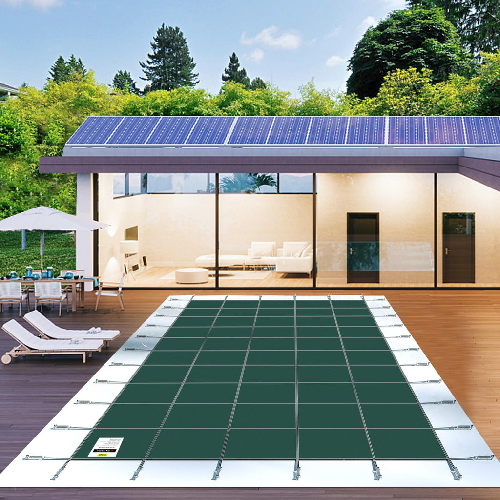 vevor pool safety cover rectangle inground for winter swimming pool mesh solid