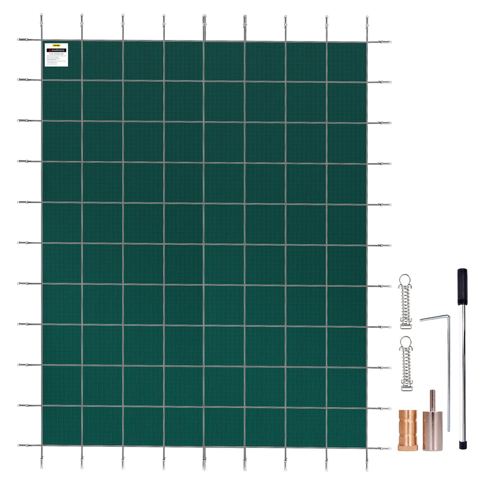 vevor pool safety cover rectangle inground for winter swimming pool mesh solid