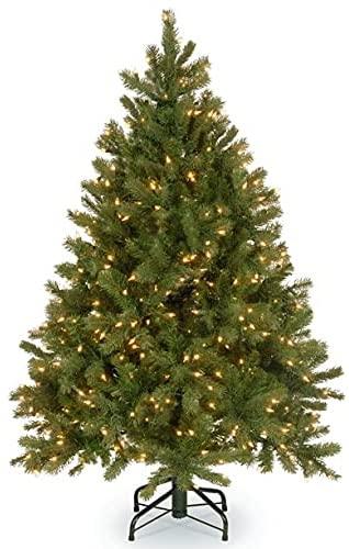 Joedot Multi-Color Prelit LED Green Fir Christmas Tree, 4.5'