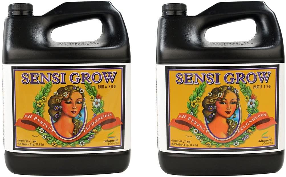 advanced nutrients 6201-15ab ph perfect sensi grow part a+b, 4 liter, brown/a