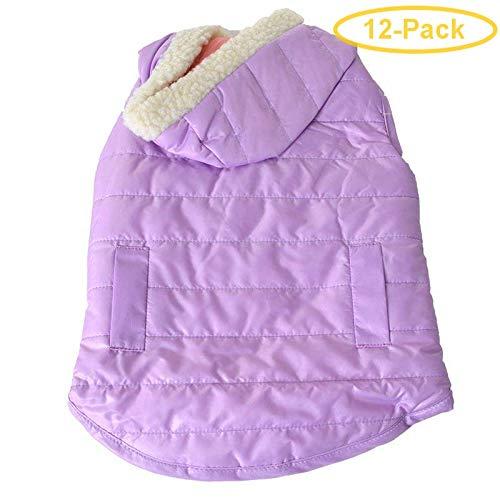 Fashion Pet Lookin Good Reversible Puffy Dog Coat - Lilac Medium - (Fits 14"-19" Neck to Tail) - Pack of 12