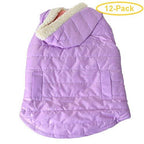 Fashion Pet Lookin Good Reversible Puffy Dog Coat - Lilac Medium - (Fits 14"-19" Neck to Tail) - Pack of 12