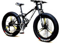 CHICAI Adult High-Carbon Beach Snow Fat Bike Mountain Cross-Country Steel Ultra-Wide Tire Sports Bike 21-30speed Low-Speed Racing Student Bike 26-inch (Size : 27-Speed)