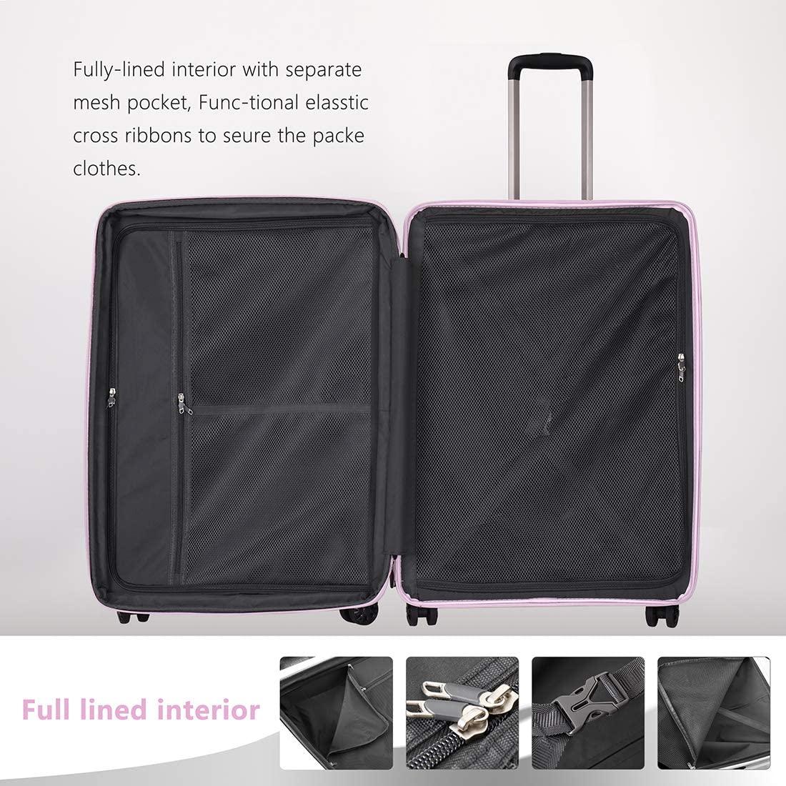 Anti-scratch PP Material Hardside Spinner luggage, 28inch Expansion luggage, Wear-resistant, Lightweight Spinner Expandable Suitcase Luggage with Wheels