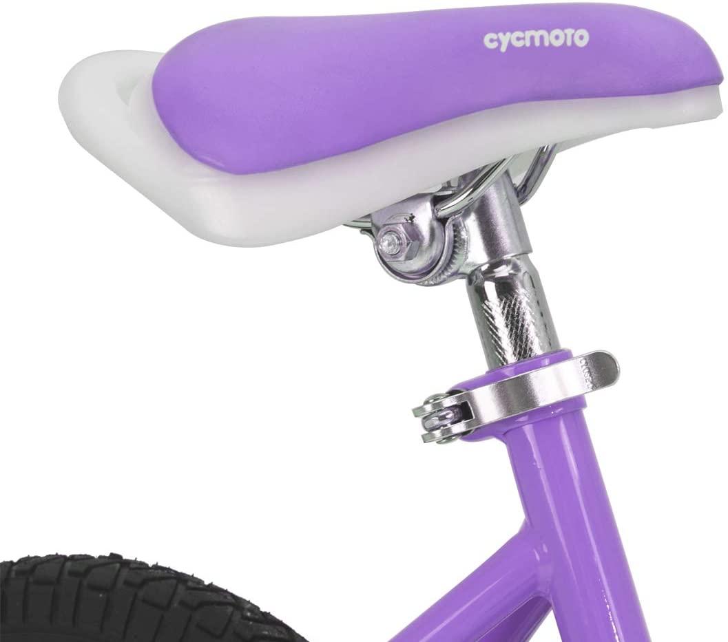 CYCMOTO Flower Girls Bike for Toddlers and Kids with Basket &amp; Bell, 14" &amp; 16" Kids Bike with Training Wheels for A3-6 Years Child (Blue Purple Teal Pink)