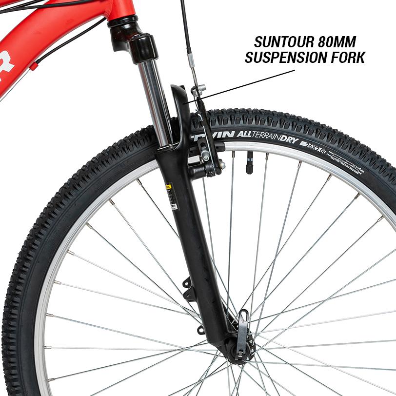 Decathlon Rockrider ST50 Aluminum Mountain Bike, 26", Red, Large