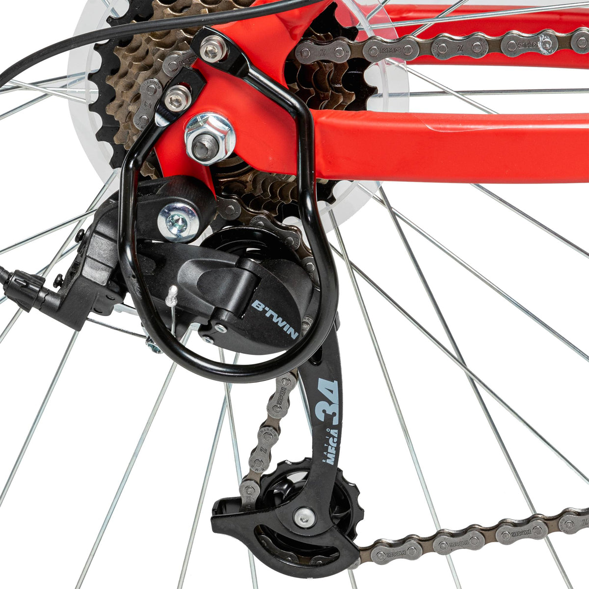 Decathlon Rockrider ST50 Aluminum Mountain Bike, 26", Red, Large