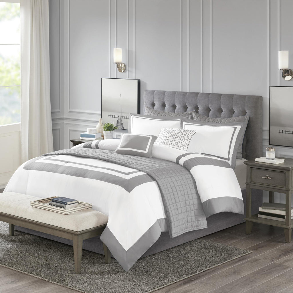 Home Essence Lawrence 8 Piece Comforter and Coverlet Set Collection
