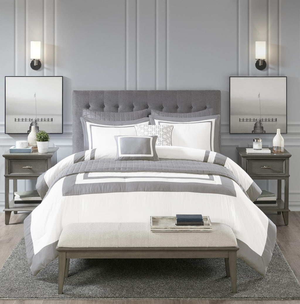 Home Essence Lawrence 8 Piece Comforter and Coverlet Set Collection