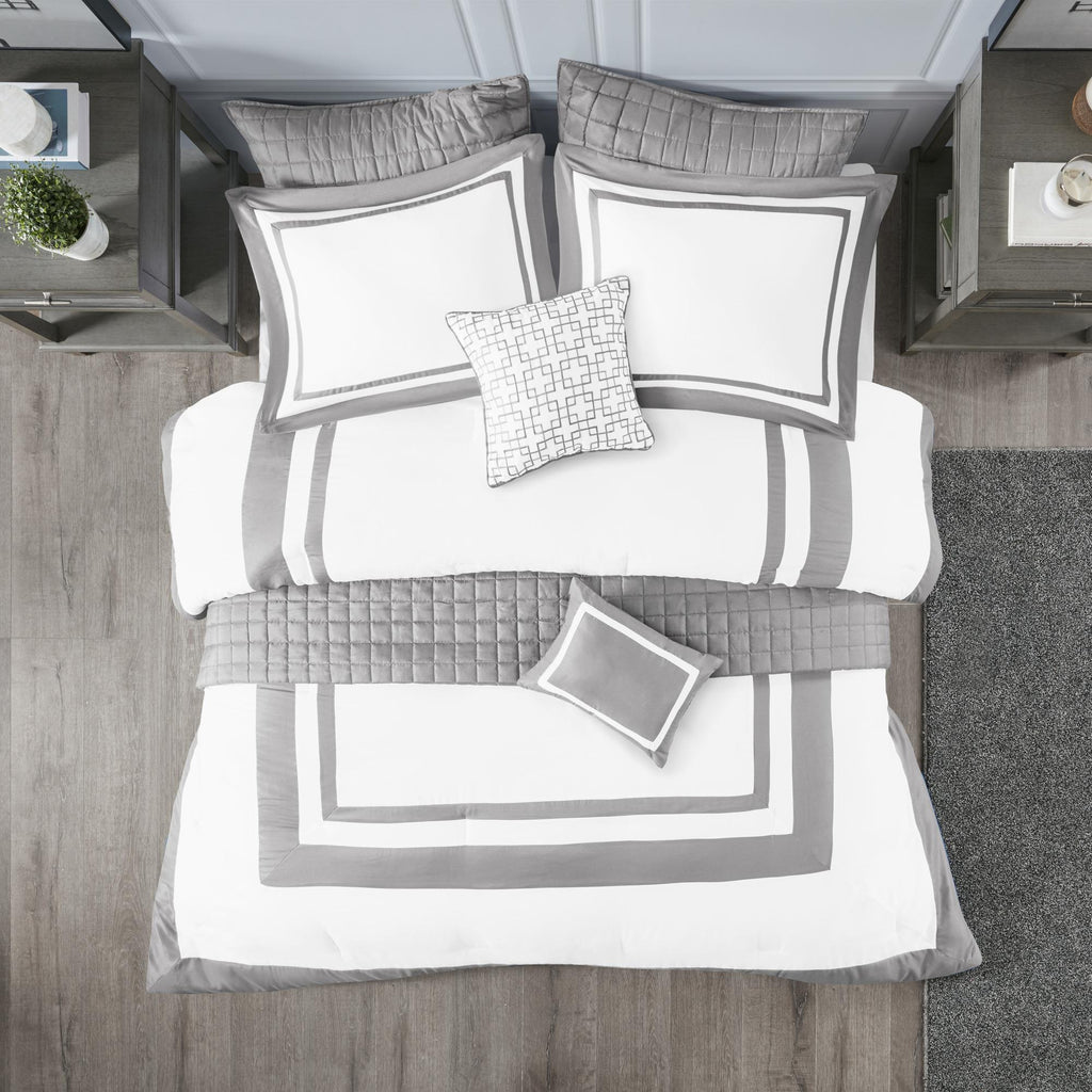 Home Essence Lawrence 8 Piece Comforter and Coverlet Set Collection