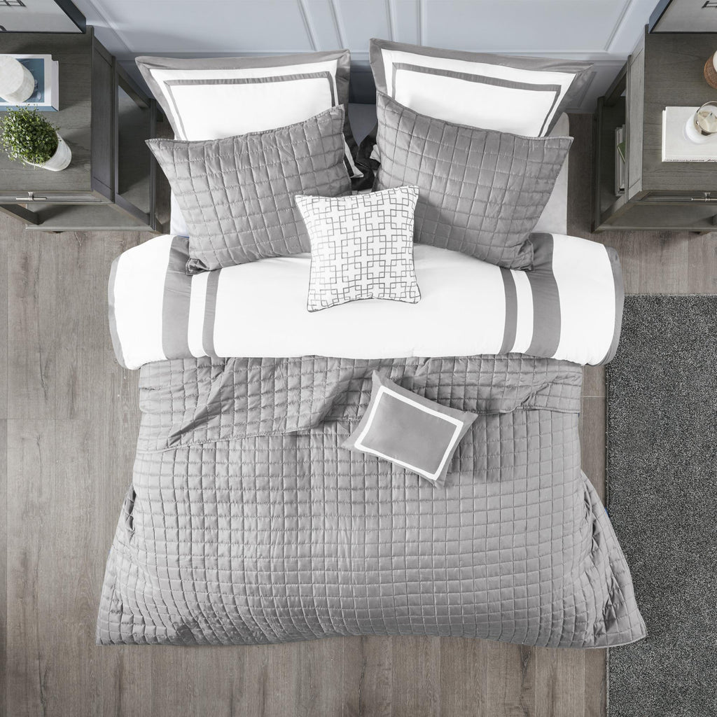 Home Essence Lawrence 8 Piece Comforter and Coverlet Set Collection