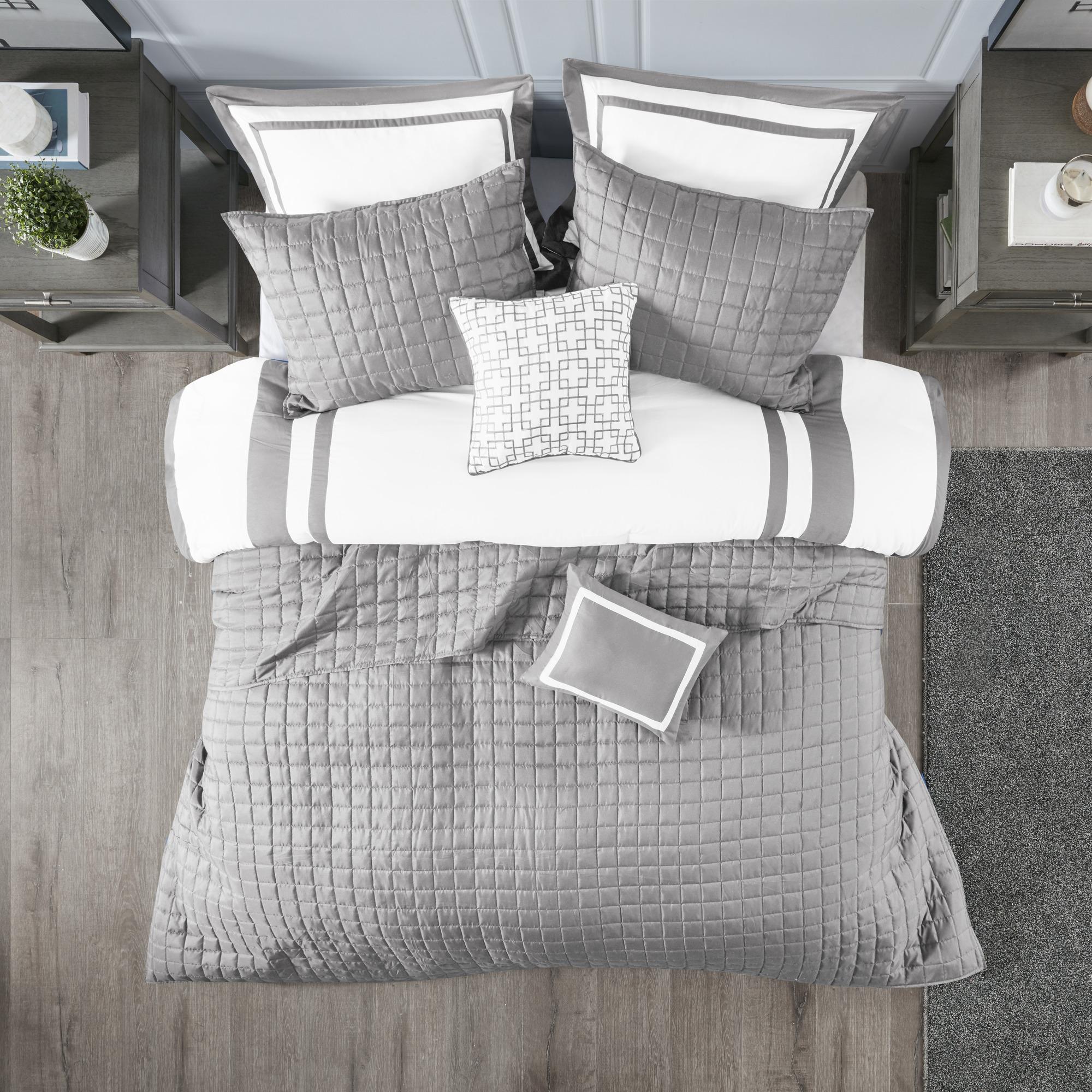 Home Essence Lawrence 8 Piece Comforter and Coverlet Set Collection