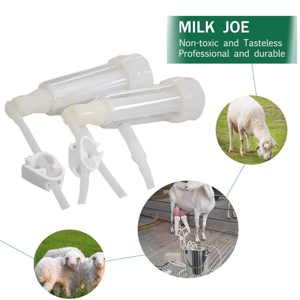 mapotad 7l goat pulsation vacuum electric milking machine, automatic portable pulse breast pump with 2 teat cups stainless steel bucket for goat