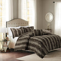 Gracie Mills Zuri Faux Fur Comforter Set Chocolate Full/Queen - MP10-3074