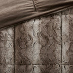 Gracie Mills Zuri Faux Fur Comforter Set Chocolate Full/Queen - MP10-3074