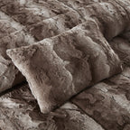 Gracie Mills Zuri Faux Fur Comforter Set Chocolate Full/Queen - MP10-3074