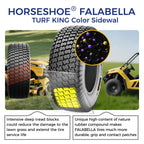 FALABELLA (2-Pcs) 24X9.50-12 6-PLY LRC Lawn Mower 24x9.5x12 Riding Machine Golf Carts 24x9.5-12 Turf Equipment &amp; Tractors Tires, Heavy Duty Turf-King, Color Sidewall