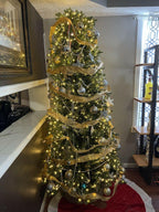 Home Accents Starlin 7.5h Pre-lit LED Christmass Tree Whit Decorations