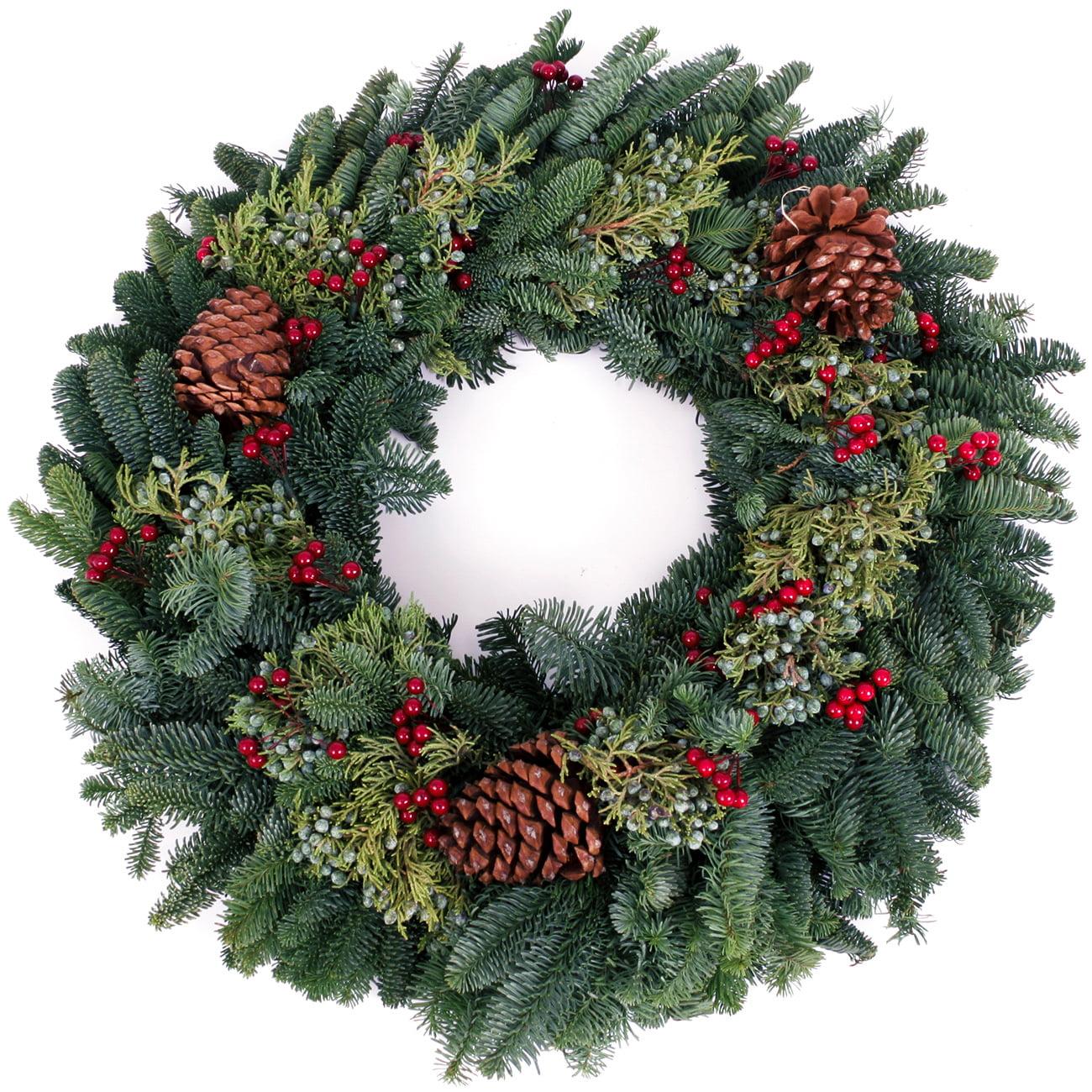 Van Zyverden Fir Decorated Wreaths 24" (Green)
